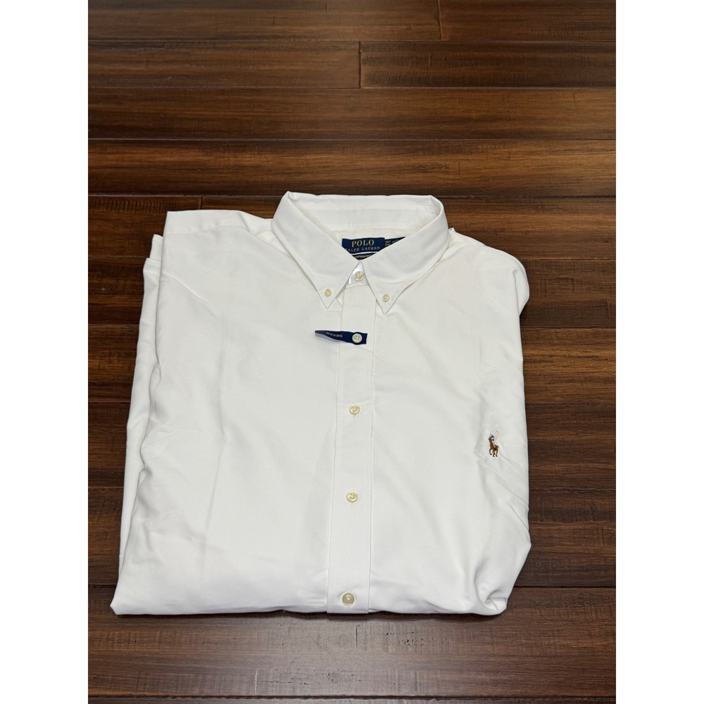Polo Ralph Lauren Mens White Performance Oxford Shirt Big & Tall 3LT New